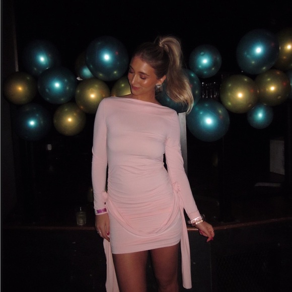 Revolve Rosette Long Sleeve Dress - Picture 3 of 3